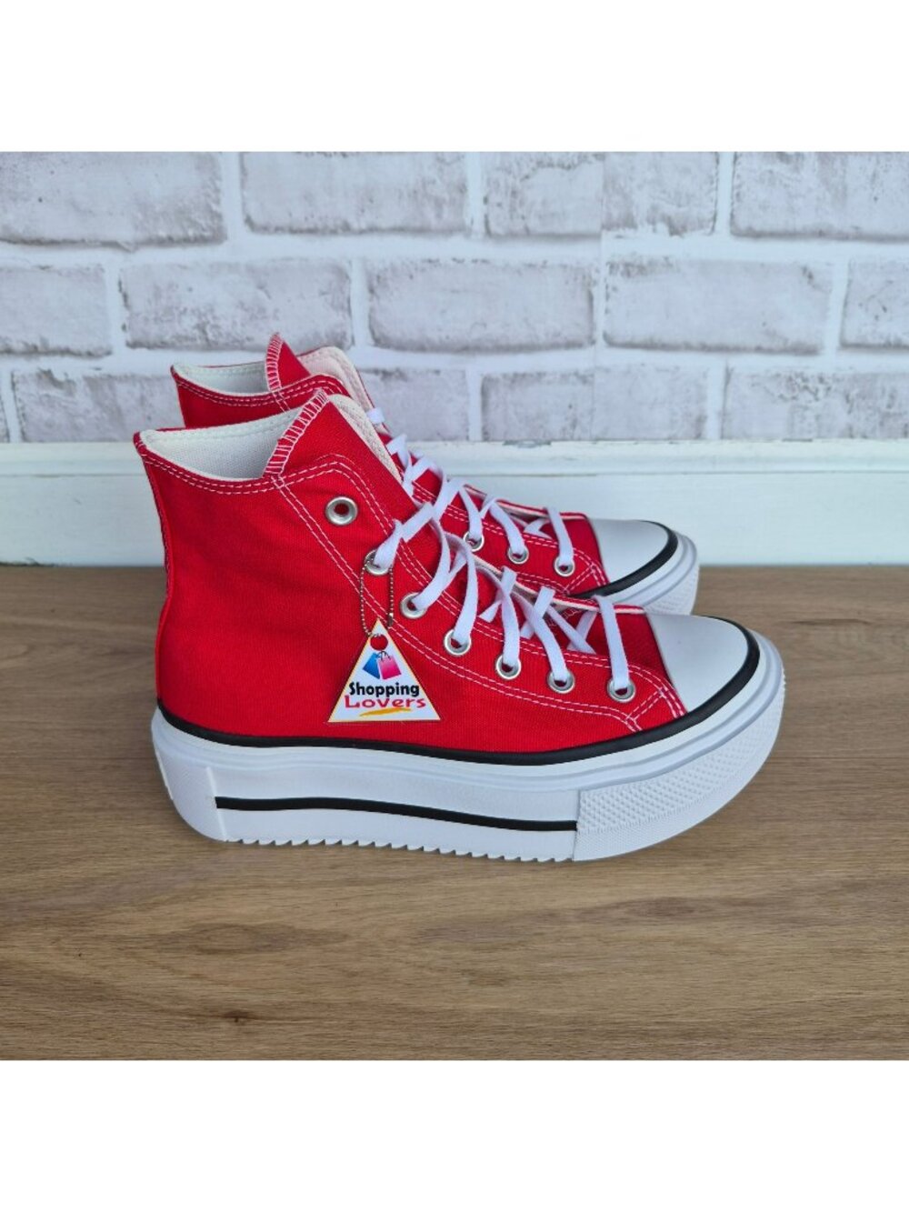 Converse Chuck Taylor Lift Double Stack Hi Sz 5 Men's shoes Sneaker Red A15542C